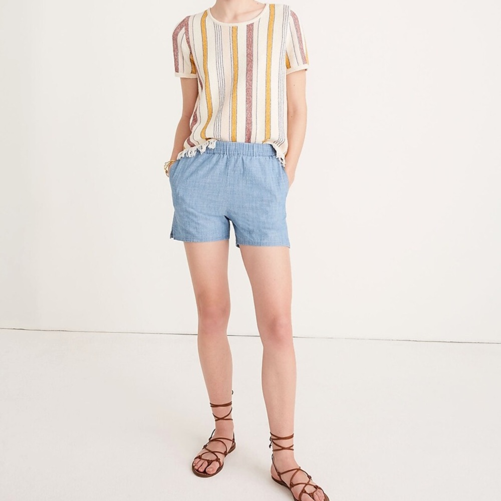 Madewell Chambray Pull On Shorts size XXS extra extra small. Blue like denim.